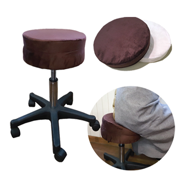 クッション付スツールカバー 直径30cm用(ダークブラウン)